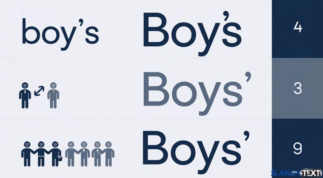 BOY'S, BOYS, and BOYS